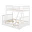 Lit simple superposé simple avec tiroirs et échelle-240157532