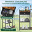 Grand support de golf, support pour club de golf pour 9 clubs et 9 balles de rangement, noir