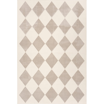  Erielle Diamond Washable Area Rug