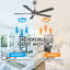Ventilateur de plafond 60 po avec lumières DEL Leresa-1333922609
