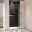 Porte de douche pivotante universelle à gauche et à droite, ouverte à l'extérieur, avec verre trempé de 1/4 po et 5/16 po-120558979