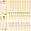 Ensemble de couverts 90 pièces en or, 18 ustensiles en acier inoxydable au fini doré pour 5, fourchettes, couteaux, cuillères