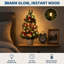 Sapin de Noël illuminé en PVC de 61 cm (24 po) avec 30 lumières DEL, minuterie à 8 fonctions, baies rouges et ruban de satin – Décoration festive de table pour bureau ou foyer – Sapin de 61 cm (24 po) avec 30 lumières à 8 fonctions et minuterie-1154866204-1154866205