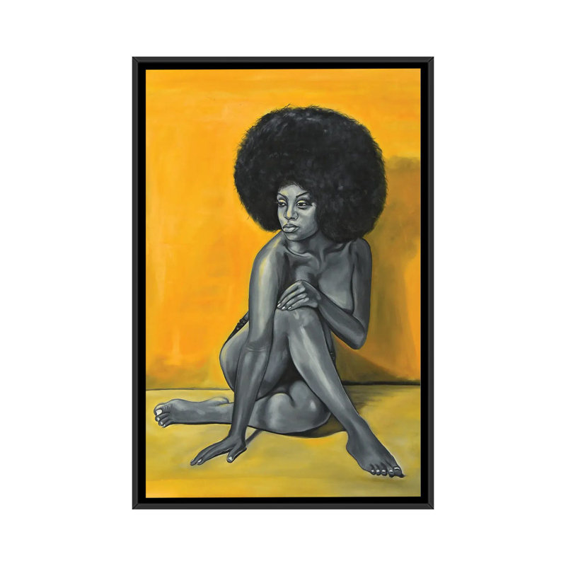 «Black Essence» par Damola Ayegbayo - Toile tendue, estampe numérique sur toile tendue, H 26 po x l 18 po x 1,5 po