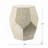18x18x21" Hexagonal Capes  Stool, Cream/Yellow
