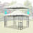 10X10 Ft Outdoor Patio Gazebo Replacement Canopy (Base Not Included)
