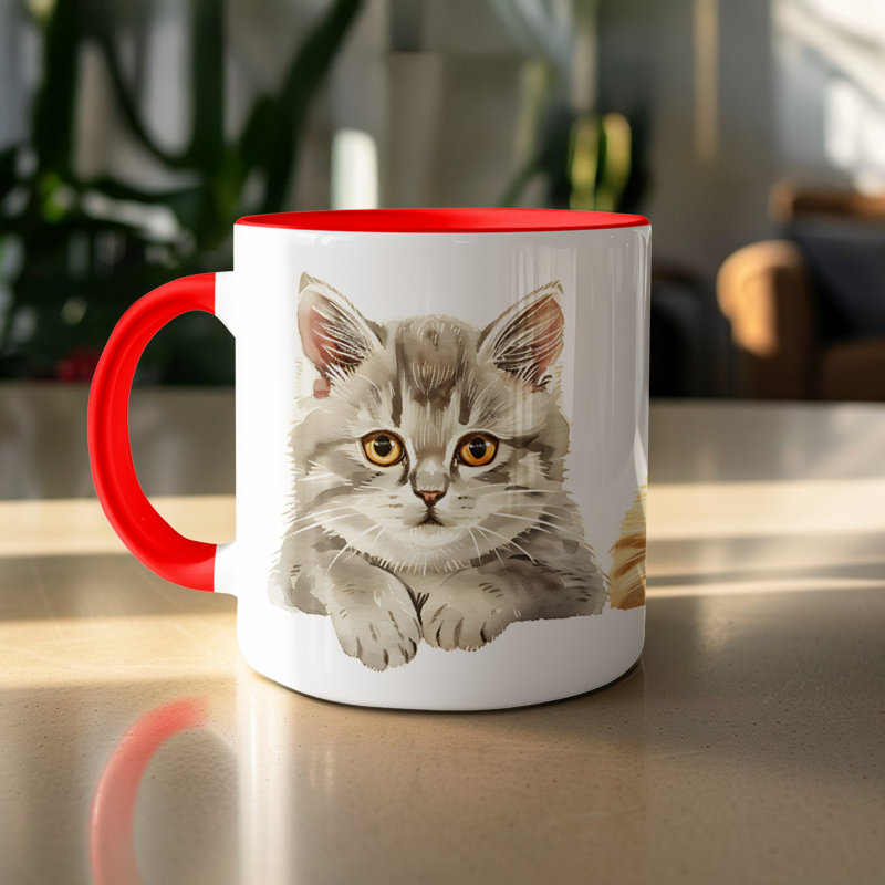 Ceramic Coffee Mug, 1, Red