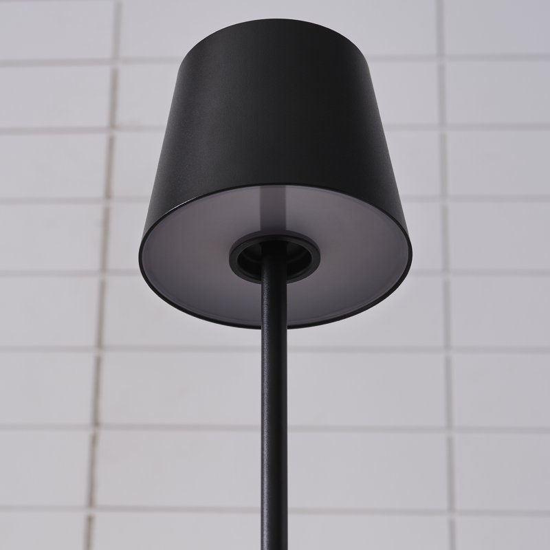 Nevis Short Accent Rechargeable Table Lamp, Black