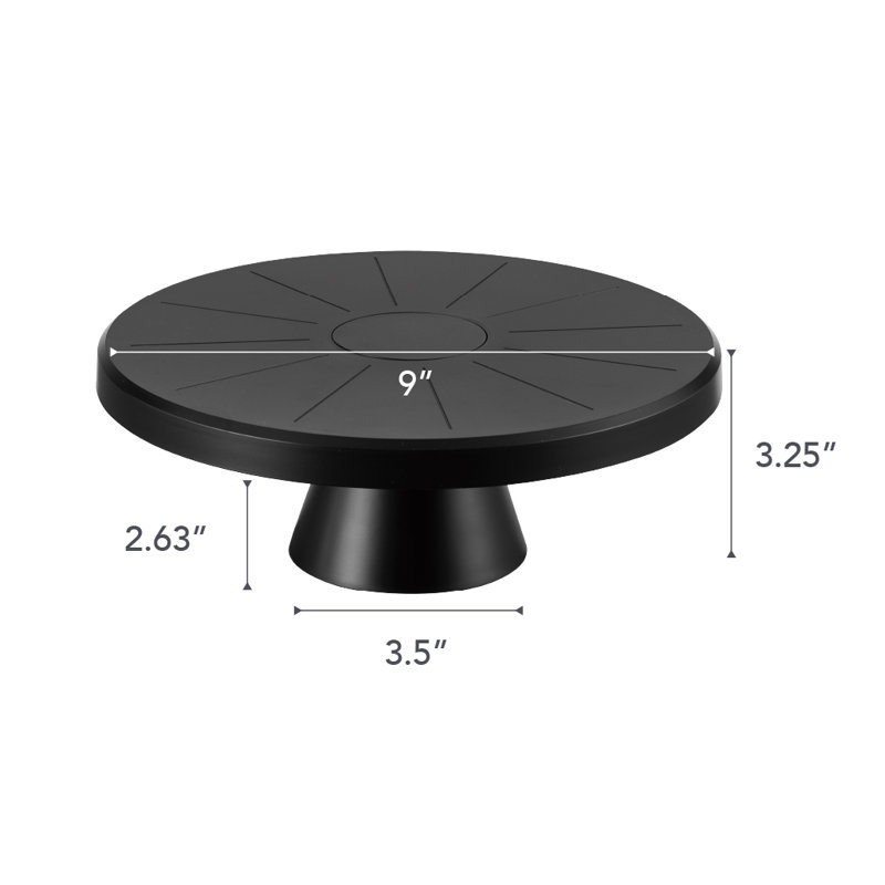 Black Stackable ABS Plastic Cake and Dessert Stand