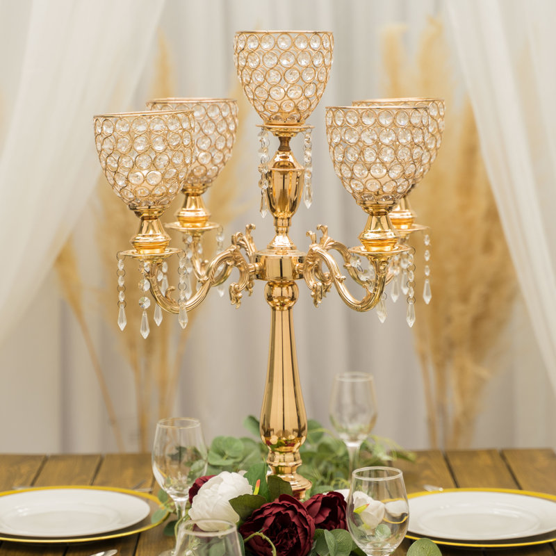 30'' H Floor Candelabra, Gold