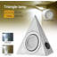 Triangle LED Cupboard Lights Stainless Steel Warm White