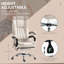 Chaise de bureau avec polyester, pivotante, soutien lombaire, massage, hauteur réglable, appui-tête, repose-pieds