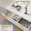 Commode cannelée 6 tiroirs Modern White-68162284