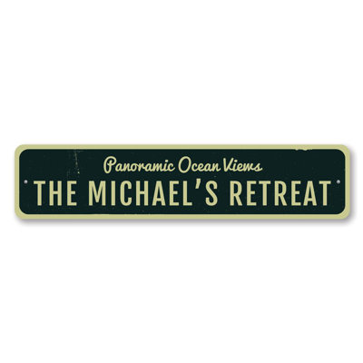 Panoramic Ocean Views Custom Aluminum Sign