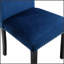 Chaise de salle à manger en velours Cobre-2090836676