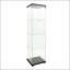 Vitrine en verre trempé et armoire de rangement avec éclairage à piles, pieds réglables et mécanisme de verrouillage sécuritaire pour une utilisation polyvalente-578669452
