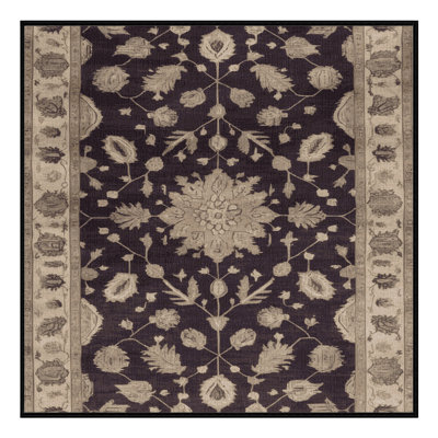 Machine Washable Overdyed Black Area Rug