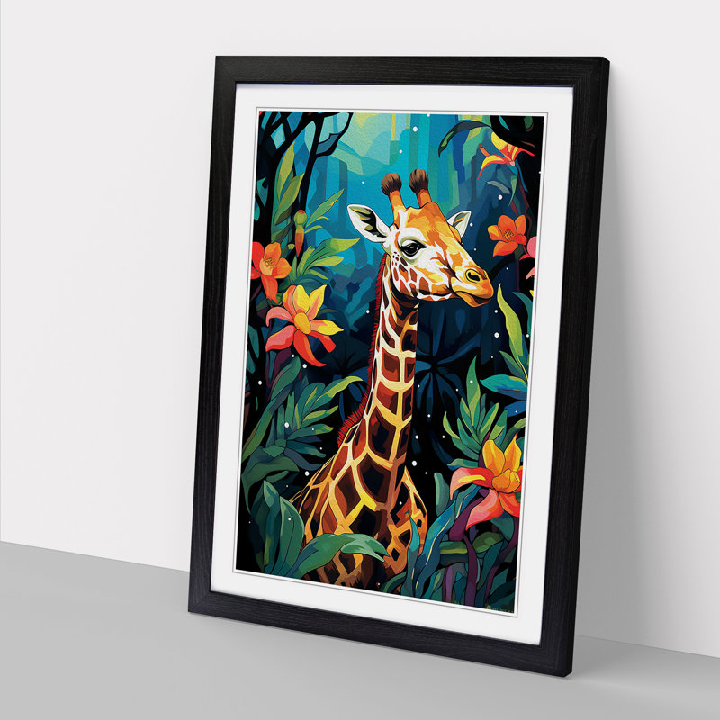 Jungle Pop Art - Framed Print, Black Framed, 64cm H x 46cm W