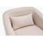 Fauteuil demi-tonneau pivotant en lin avec repose-pieds-733757787