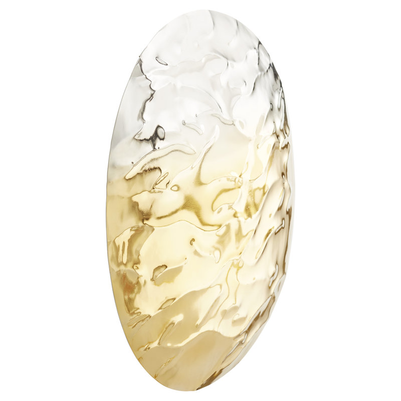 Ripple Glam Abstract Wall Decor on Metal, 23.25" H x 23.25" W x 4" D