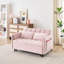 Canapé moderne en velours rose 52 po-1469366409
