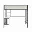 Lit mezzanine avec bureau et tablettes-352110982