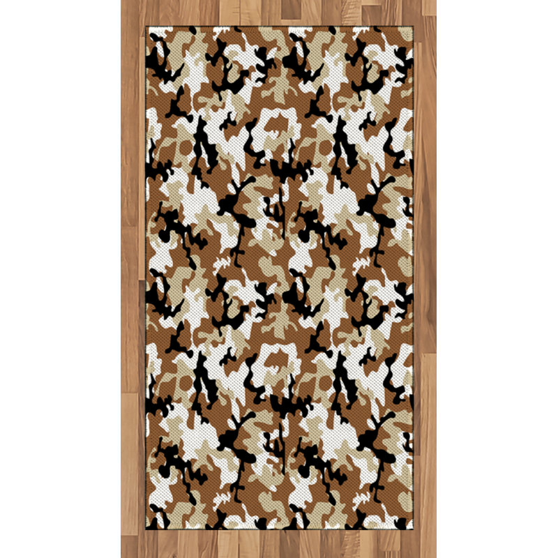 Abstract High Density Long Fiber Poly Threads Decorative Area Rug Carpet, Rectangle 2'7" x 5'