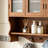 39.37"Retro 4 Door Wall-Mounted Cabinet, Featuring Two Layers Of Storage Space And An Open Hook Rack  Space,Suitable For Bathrooms, Kitchens, Dining Rooms, Brown-369543916