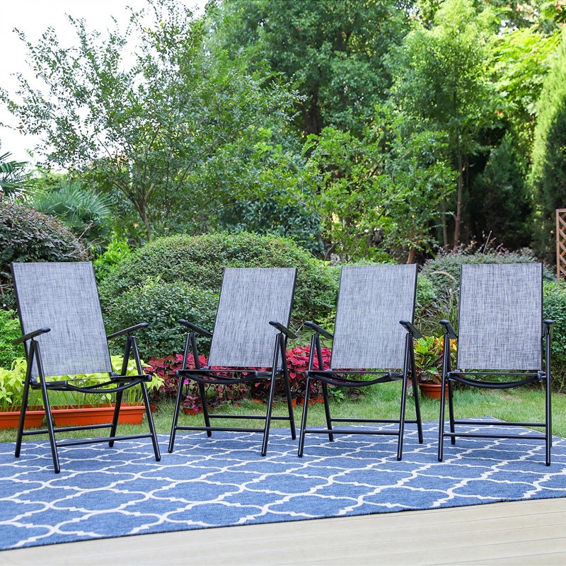 Patio Dining Armchair, 4, Grey