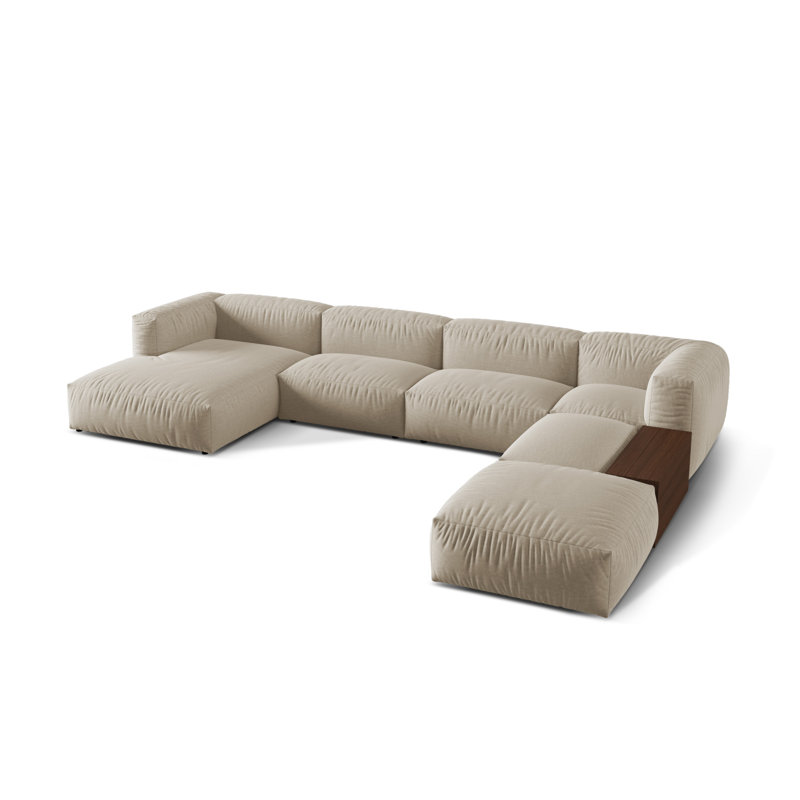 Carce 5 Seater Corner Sofa , Light Beige
