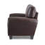 Ensemble de canapé moderne brun foncé avec canapé confortable et causeuse en similicuir 2 pièces