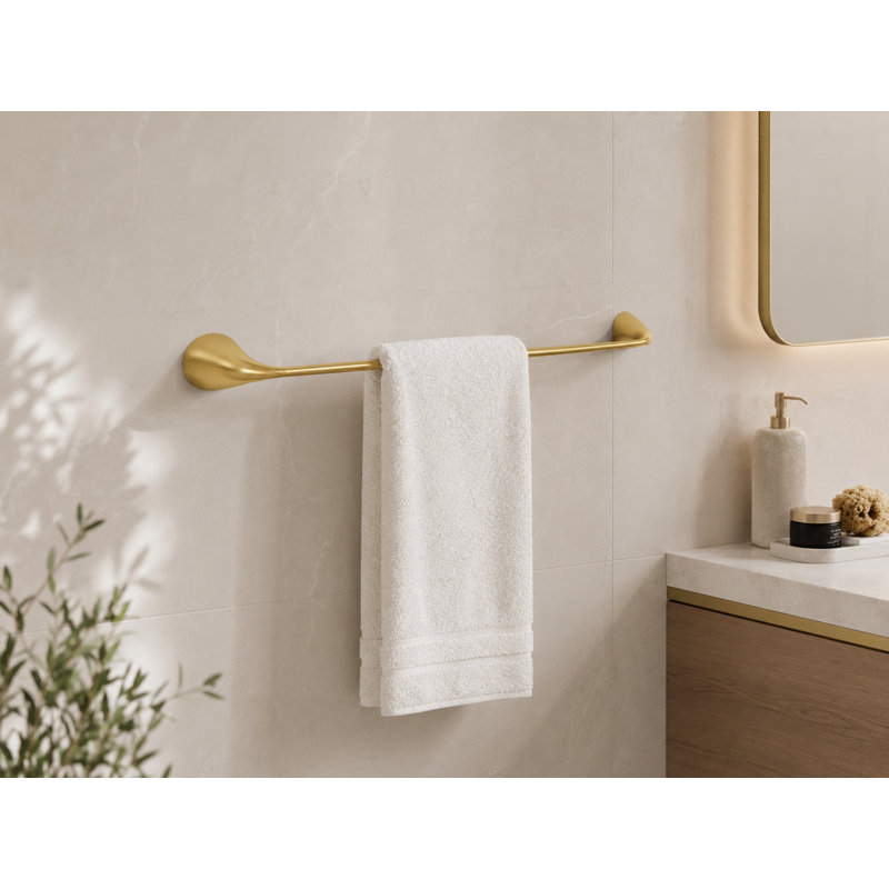 Nicolai 4-Piece Bathroom Accessory Set — Matte Black / Chrome / Brushed Gold Hardware Set, Brushed Gold