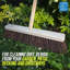18" Outdoor Broom Heavy Duty Stiff Yard Brush and Handle