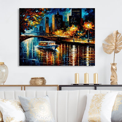 «Chicago River View in the Fall II», reproduction sur toile
