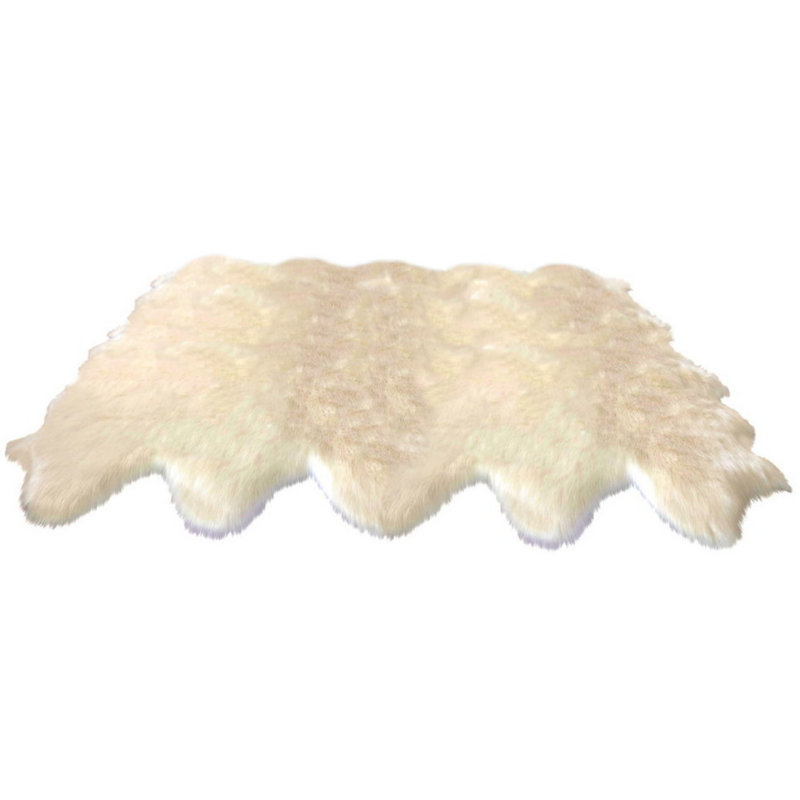 Wickstrom Performance Faux Sheepskin Washable Indoor Rug, Novelty 6' x 10'