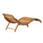 Chaise longue pliable en bois de couleur brune avec patio résistant aux intempéries pour se prélasser à l'extérieur
