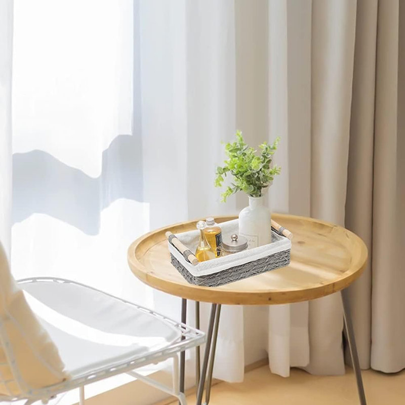 Paniers de rangement en osier, organisateur décoratif pour comptoir, réservoir de toilette et maison
