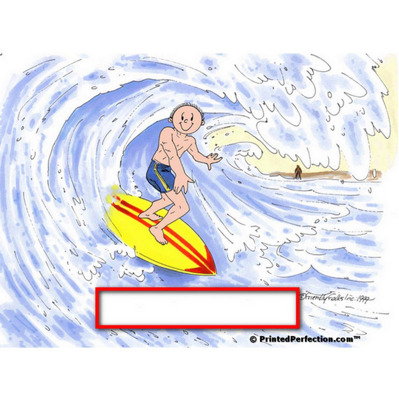 Surfer personnalisé - Porte-clés filant petit mâle, Oui