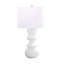 Vyna Accent Table Lamp, 26 Inch Ceramic Turned Body, Ivory Drum Shade-107417431
