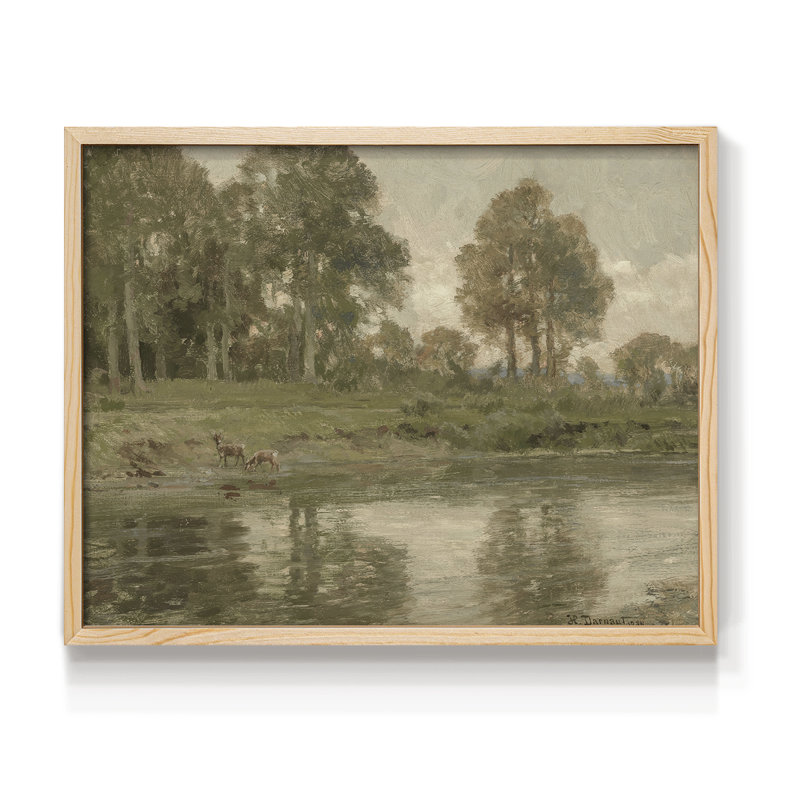 Paysages rétro-DCC III-Reproduction encadrée - réversible, Naturel, H 11 po x l 14 po