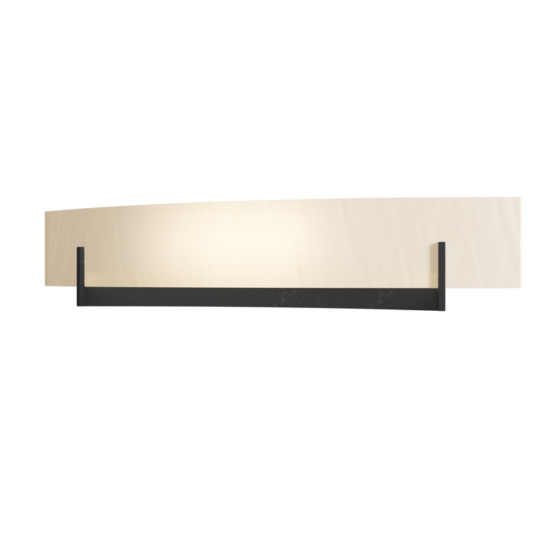 Scone encastré 2 lumières Axis, H 5,6 po x l 28 po x P 4,8 po, Art blanc, Noir