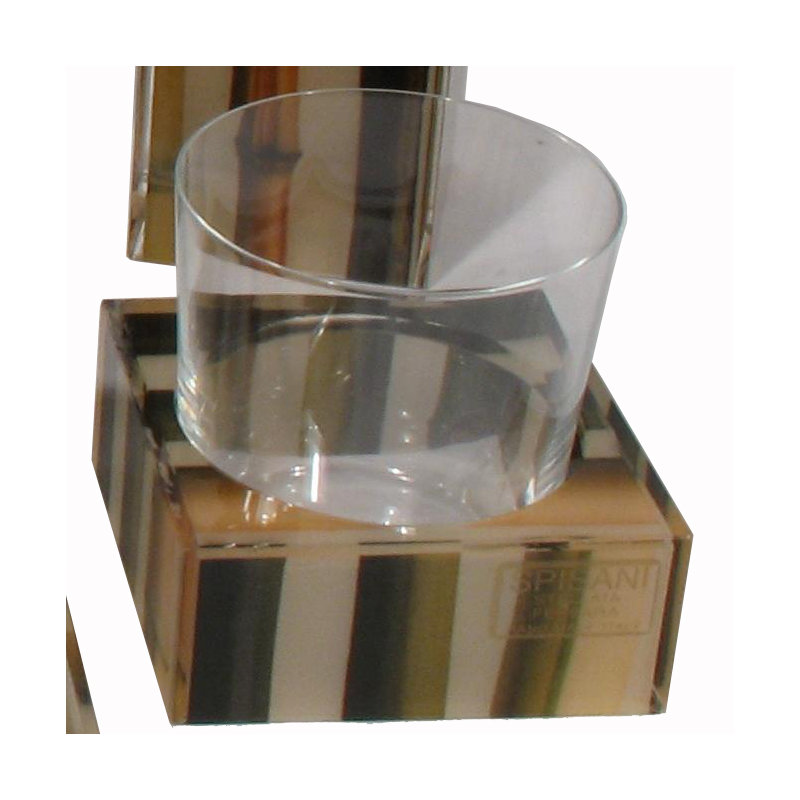 Porte-verre en bambou recouvert de tissu acrylique