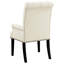 Chaise rembourrée avec accoudoirs de salle à manger