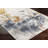 Rectangle Ewarton Abstract Machine Woven Polyester Area Rug in Orange/Blue-88077840