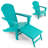 Calaway Outdoor Adirondack Chair With Ottoman-475402704