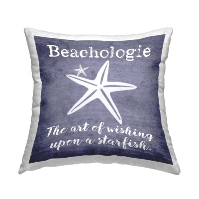 Coussin Beachologie Wish On Starfish, imprimé par Graffi * Tee Studios