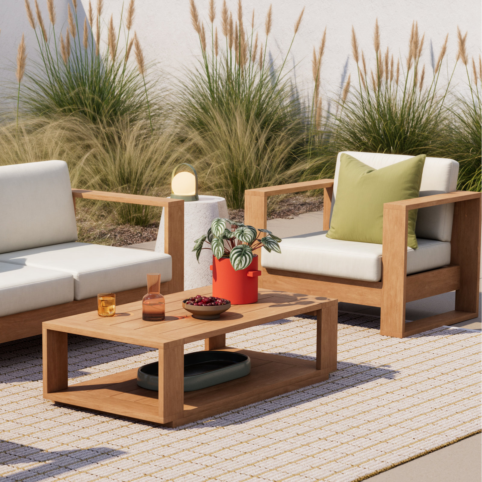 Shay 26" Eucalyptus Patio Table