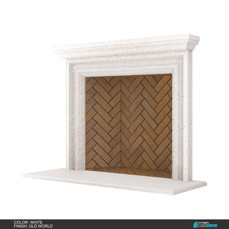Grand Monterey Fireplace Surround, Old World White