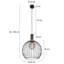 Audrina 1 - Light Black Sphere Pendant-89001007