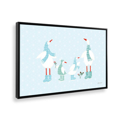 «Ducks in the Snow I» par Yvette St. Amant, reproduction d'art sur toile